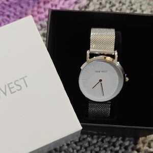 Nine West Silver Mesh Watch